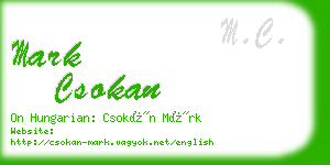 mark csokan business card